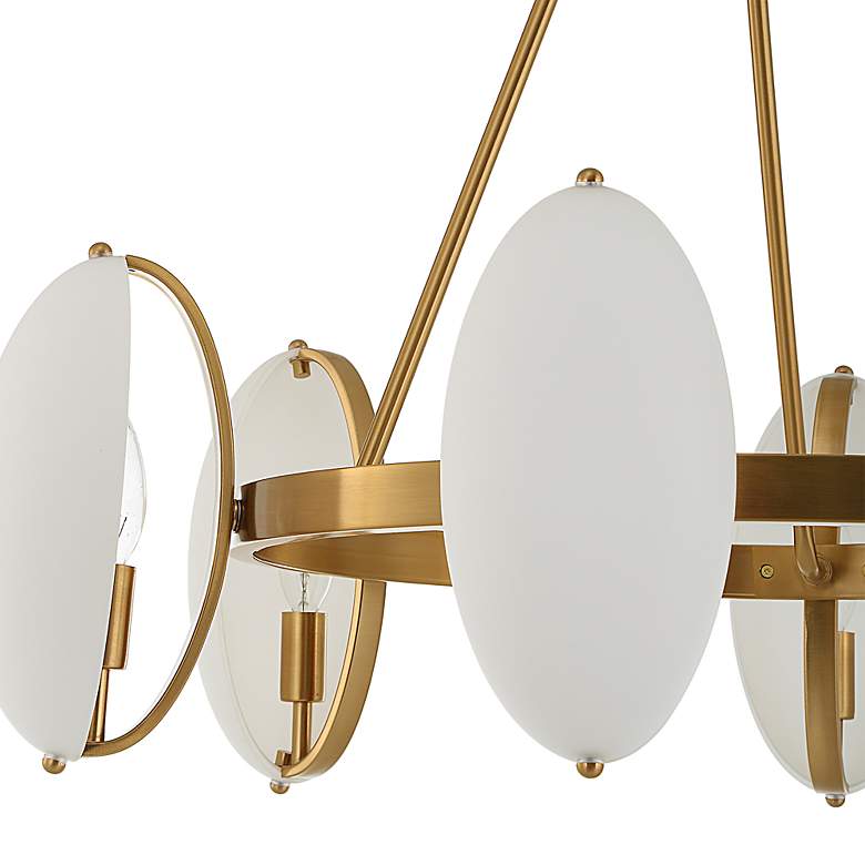 Image 5 Uttermost Oviform 30.25" Wide Brass 6 Lt Chandelier more views