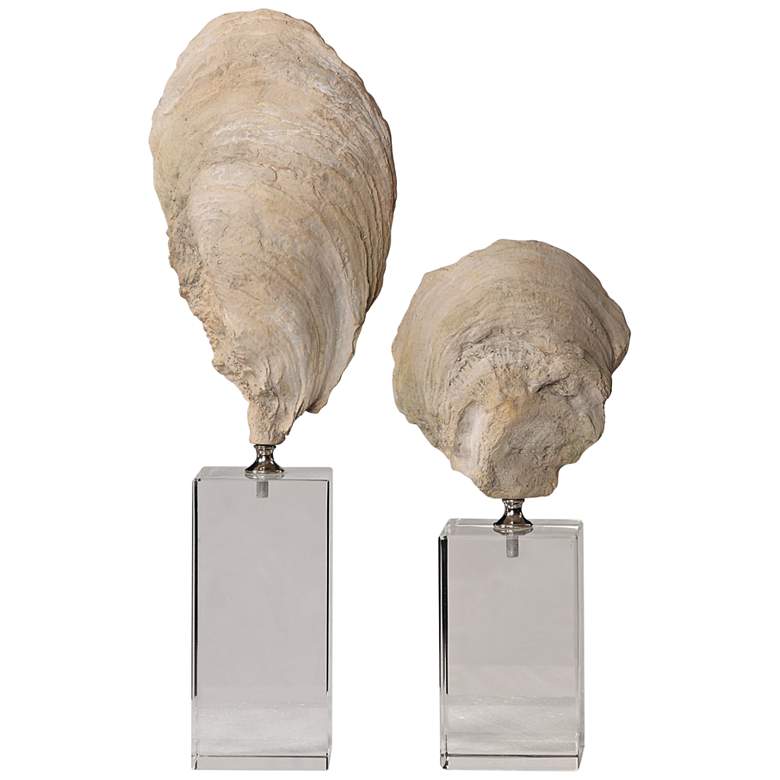 Image 2 Uttermost Oyster Shell Aged Ivory Sculptures Set of 2
