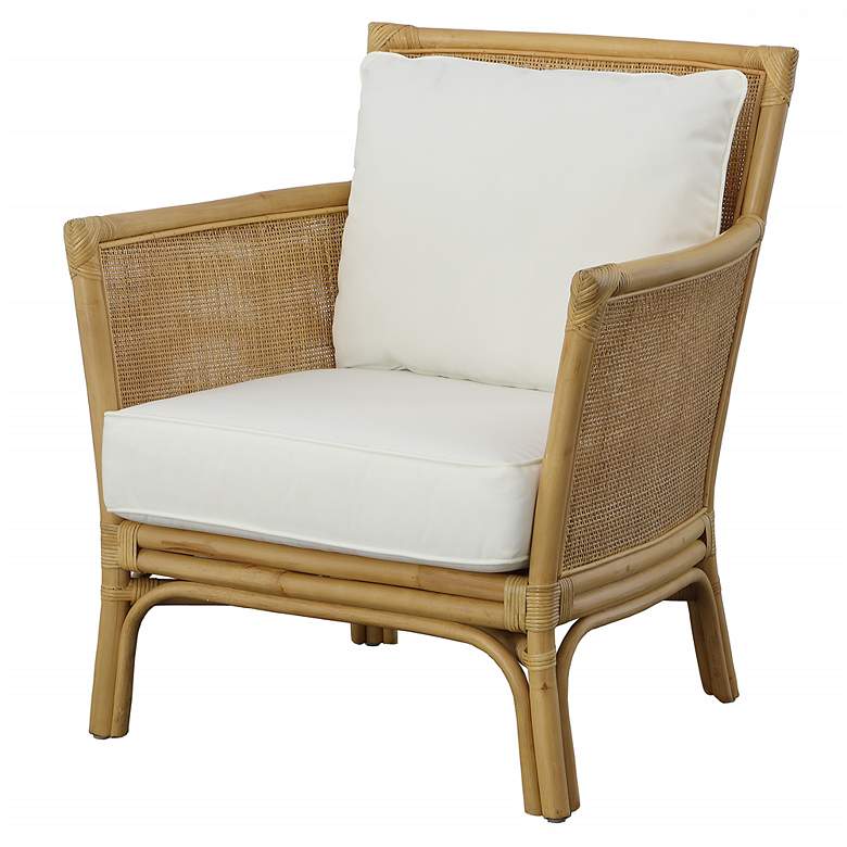 Image 3 Uttermost Pacific Natural Woven Rattan Armchair more views