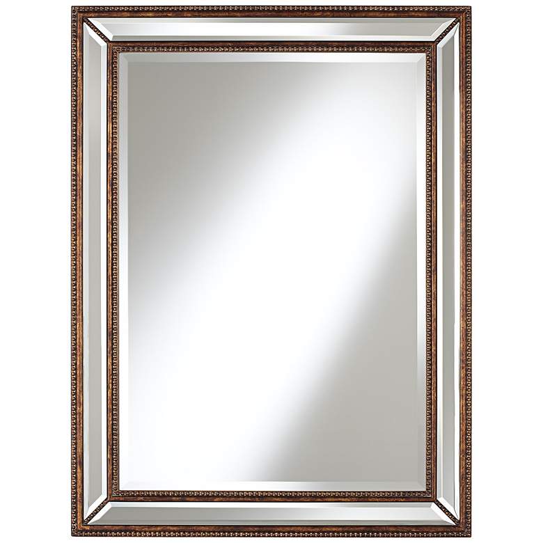 Image 3 Uttermost Palais Bronze 30" x 40" Beaded Wall Mirror