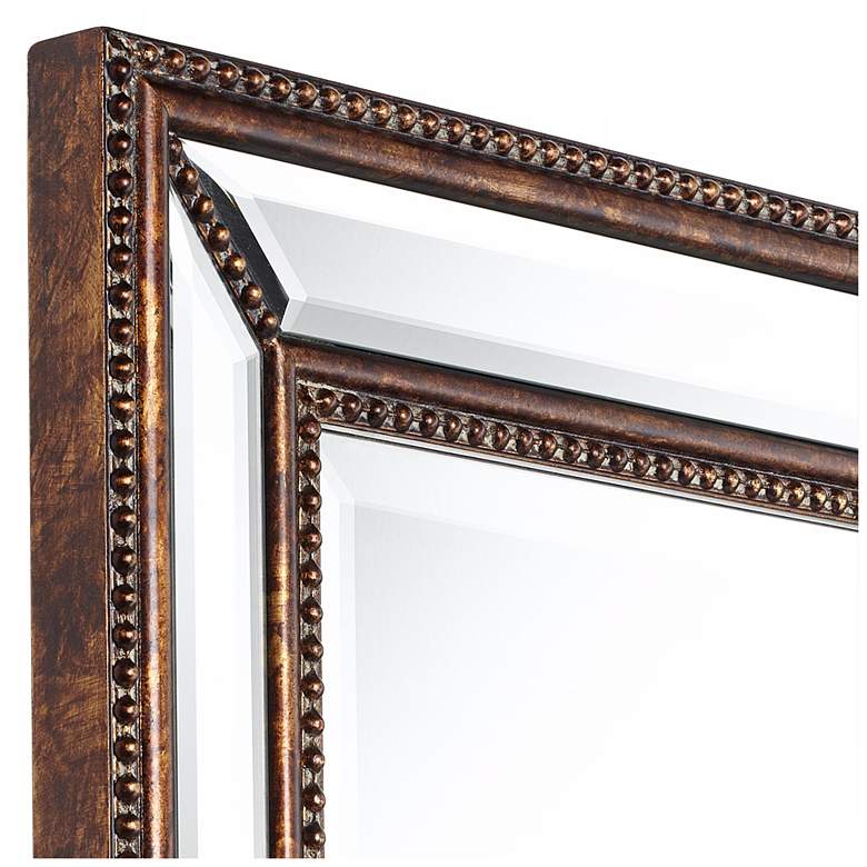 Image 4 Uttermost Palais Bronze 30" x 40" Beaded Wall Mirror more views