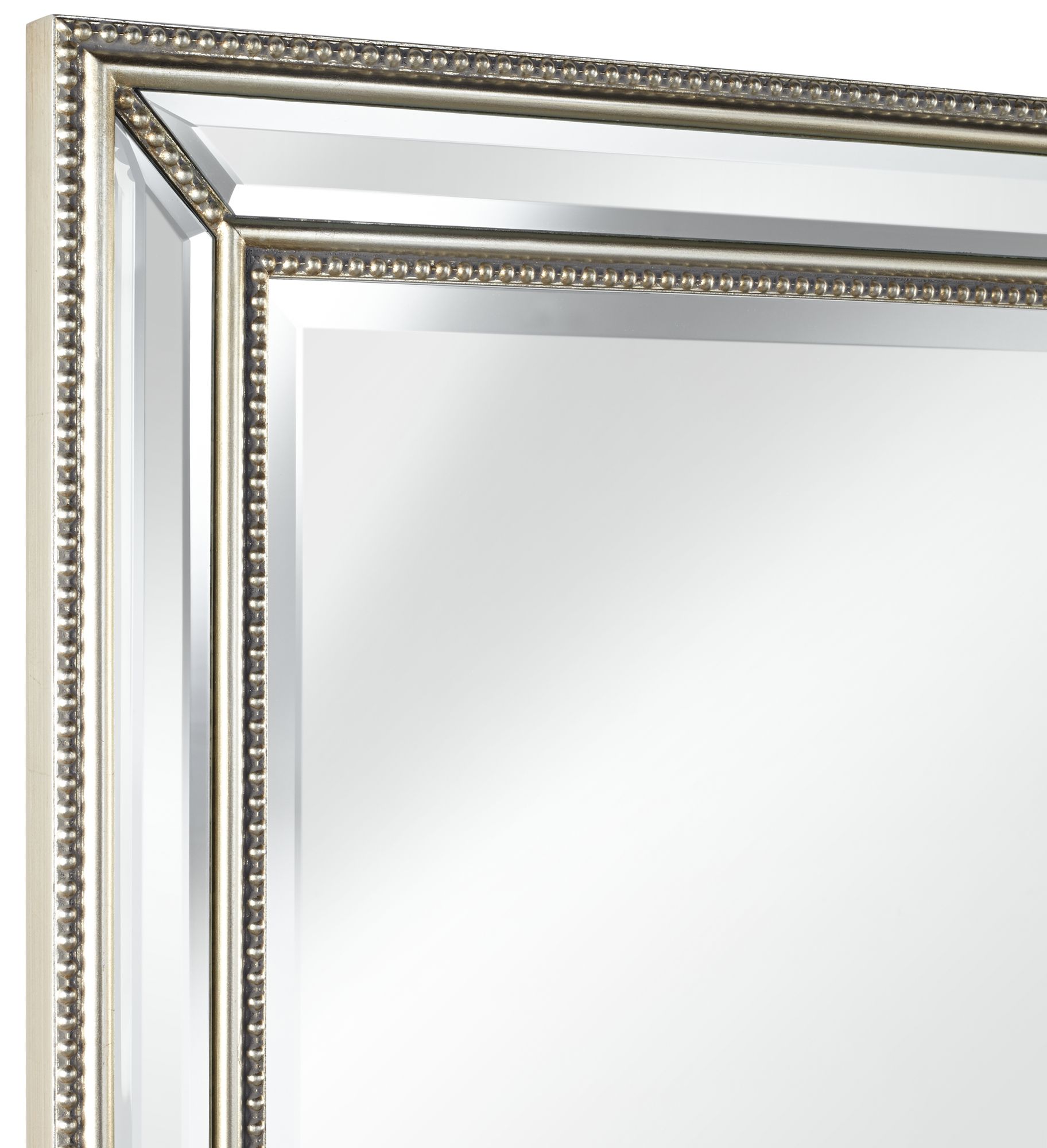 Image 3 Uttermost Palais Silver 30" x 40" Beaded Wall Mirrors Set of 2 more views
