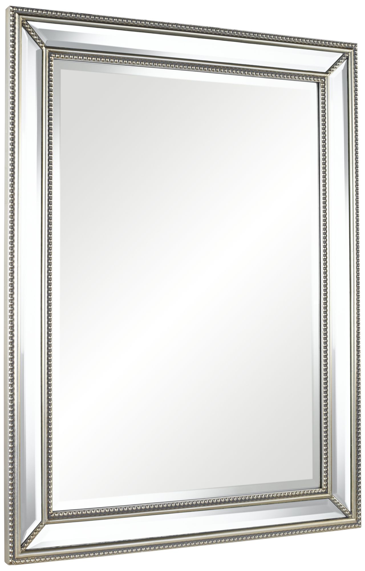 Image 5 Uttermost Palais Silver 30" x 40" Beaded Wall Mirrors Set of 2 more views
