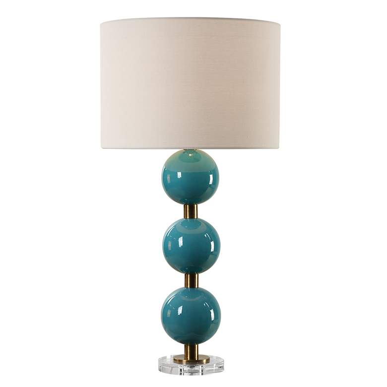 Image 2 Uttermost Palawan 31 1/4" High Turquoise Blue Glaze Ceramic Table Lamp