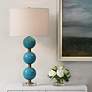 1_Uttermost Palawan 31 1/4" High Turquoise Blue Glaze Ceramic Table Lamp