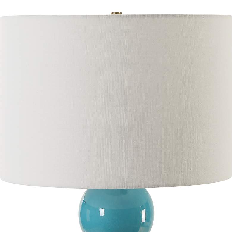 Image 5 Uttermost Palawan 31 1/4" High Turquoise Blue Glaze Ceramic Table Lamp more views