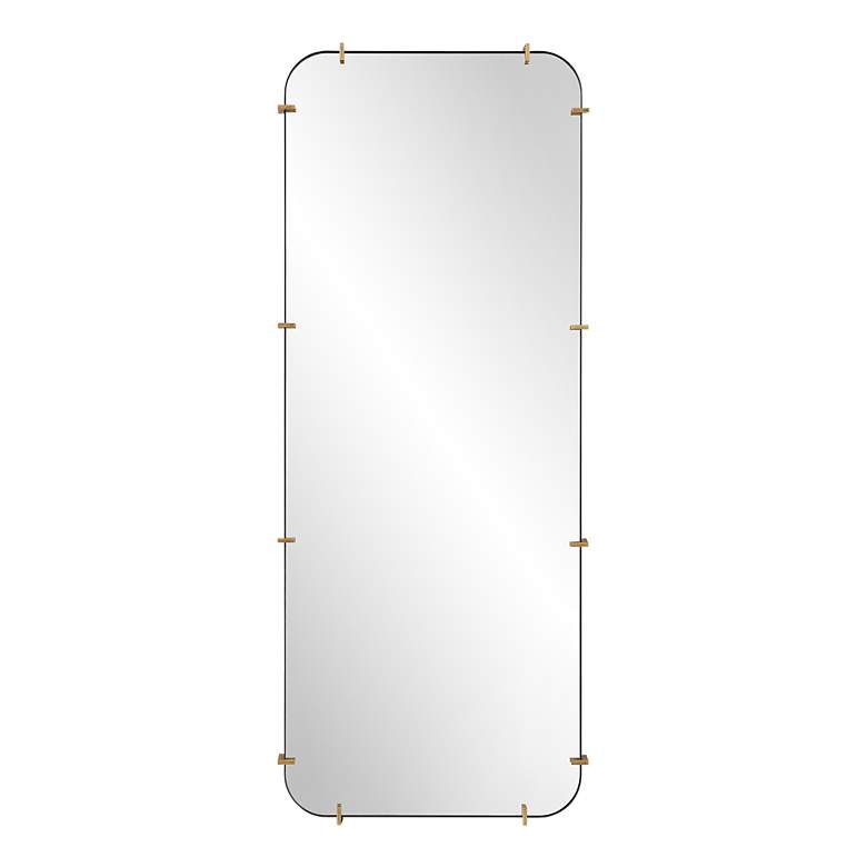 Image 2 Uttermost Pali Black 29 1/2" x 73 1/2" Dressing Wall Mirror