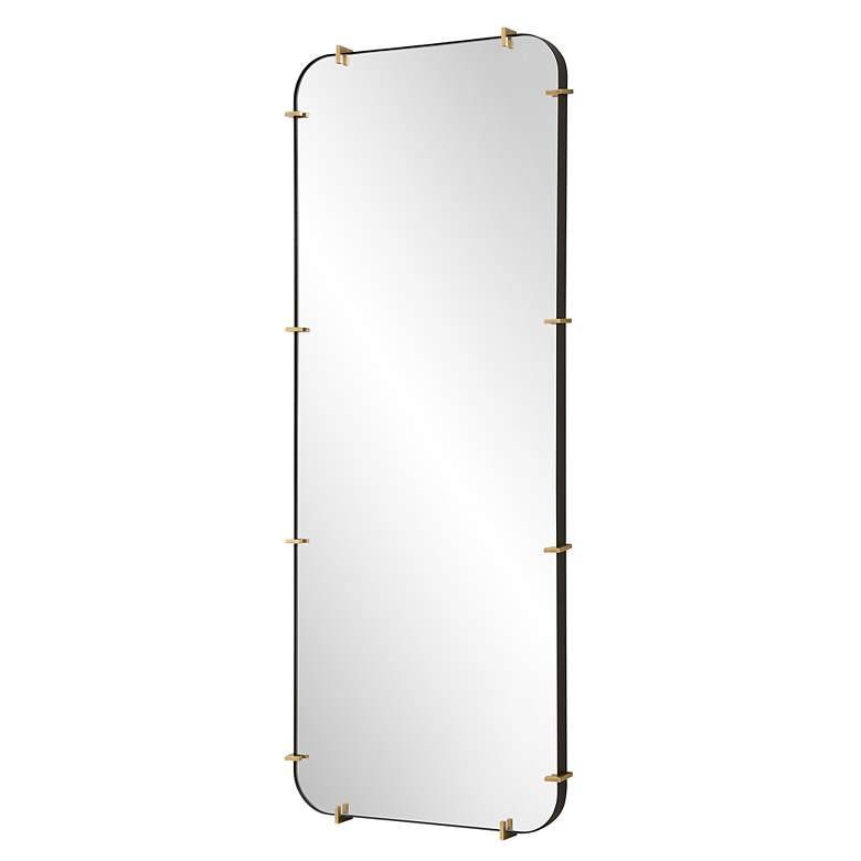 Image 4 Uttermost Pali Black 29 1/2" x 73 1/2" Dressing Wall Mirror more views