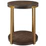 Uttermost Palisade 19" Wide Coffee Wood Round Side Table