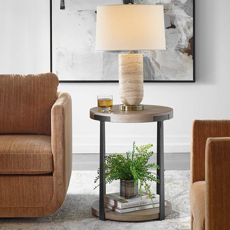Image 1 Uttermost Palisade 24" High Natural Side Table