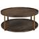 Uttermost Palisade 40" Wide Coffee Wood Round Coffee Table