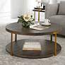 1_Uttermost Palisade 40" Wide Coffee Wood Round Coffee Table
