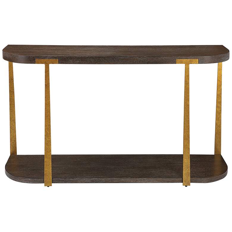 Image 2 Uttermost Palisade 54 inch Wide Coffee Wood Console Table