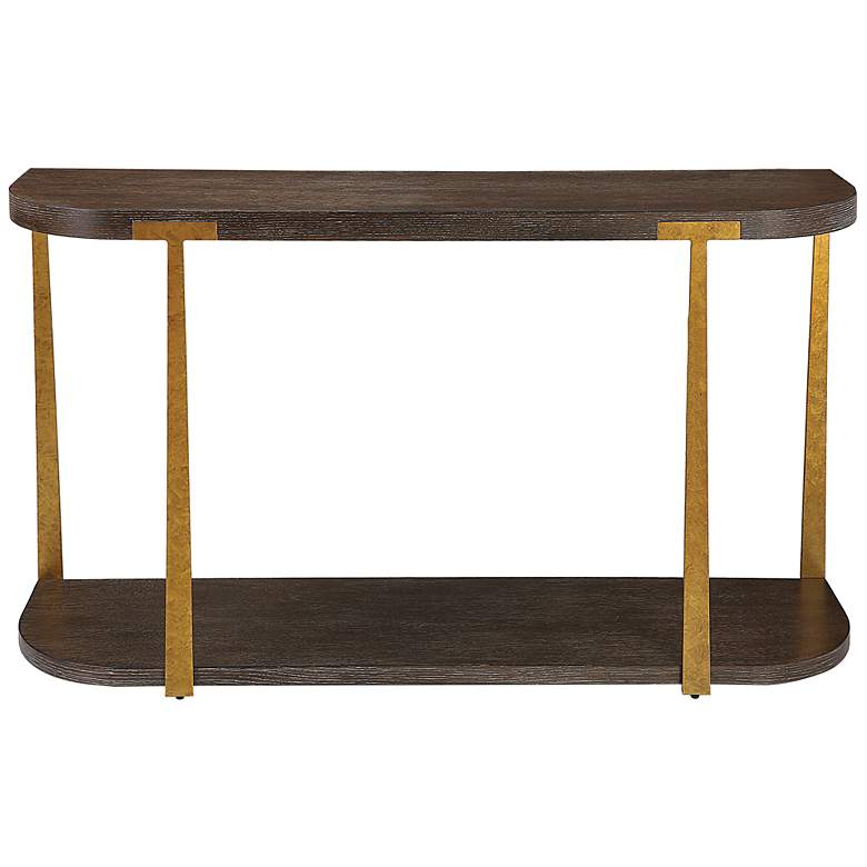 Image 2 Uttermost Palisade 54" Wide Coffee Wood Console Table