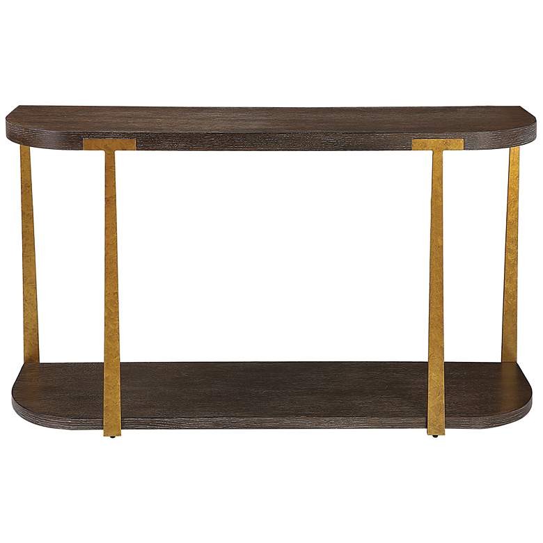 Image 2 Uttermost Palisade 54 inch Wide Coffee Wood Console Table