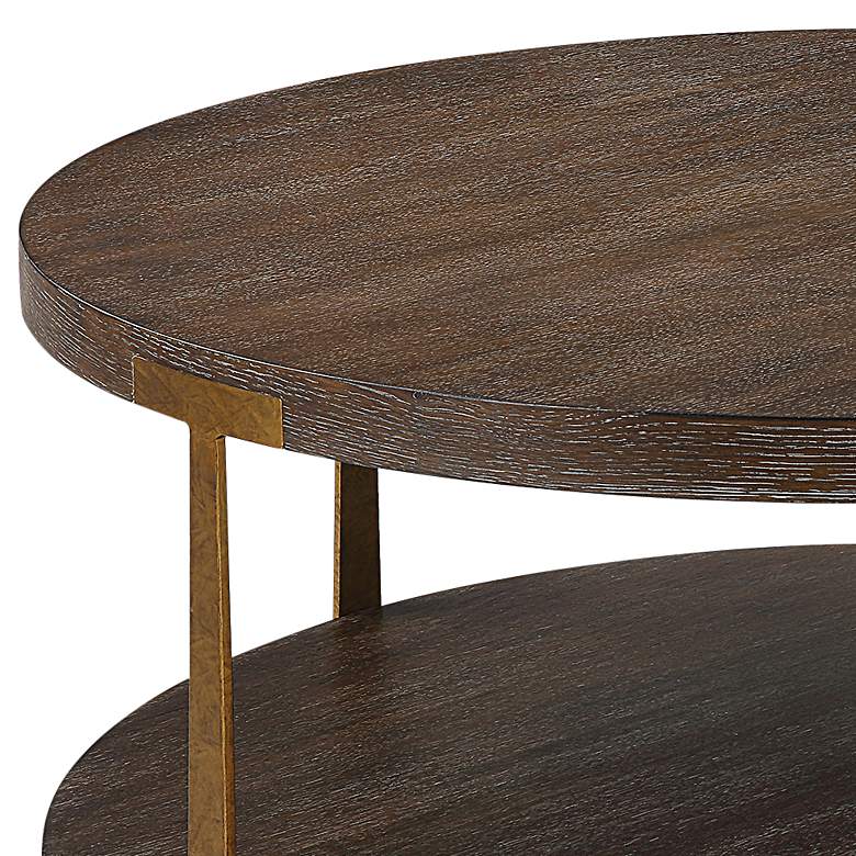 Image 3 Uttermost Palisade Round Wood Coffee Table more views