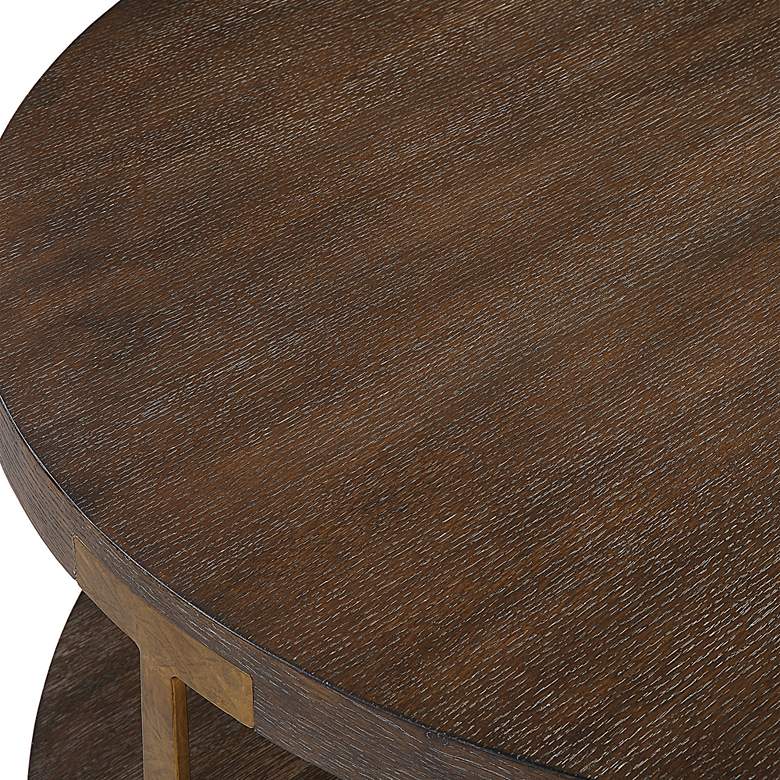 Image 4 Uttermost Palisade Round Wood Coffee Table more views