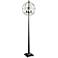 Uttermost Palla Aged Black Tapered Metal Floor Lamp