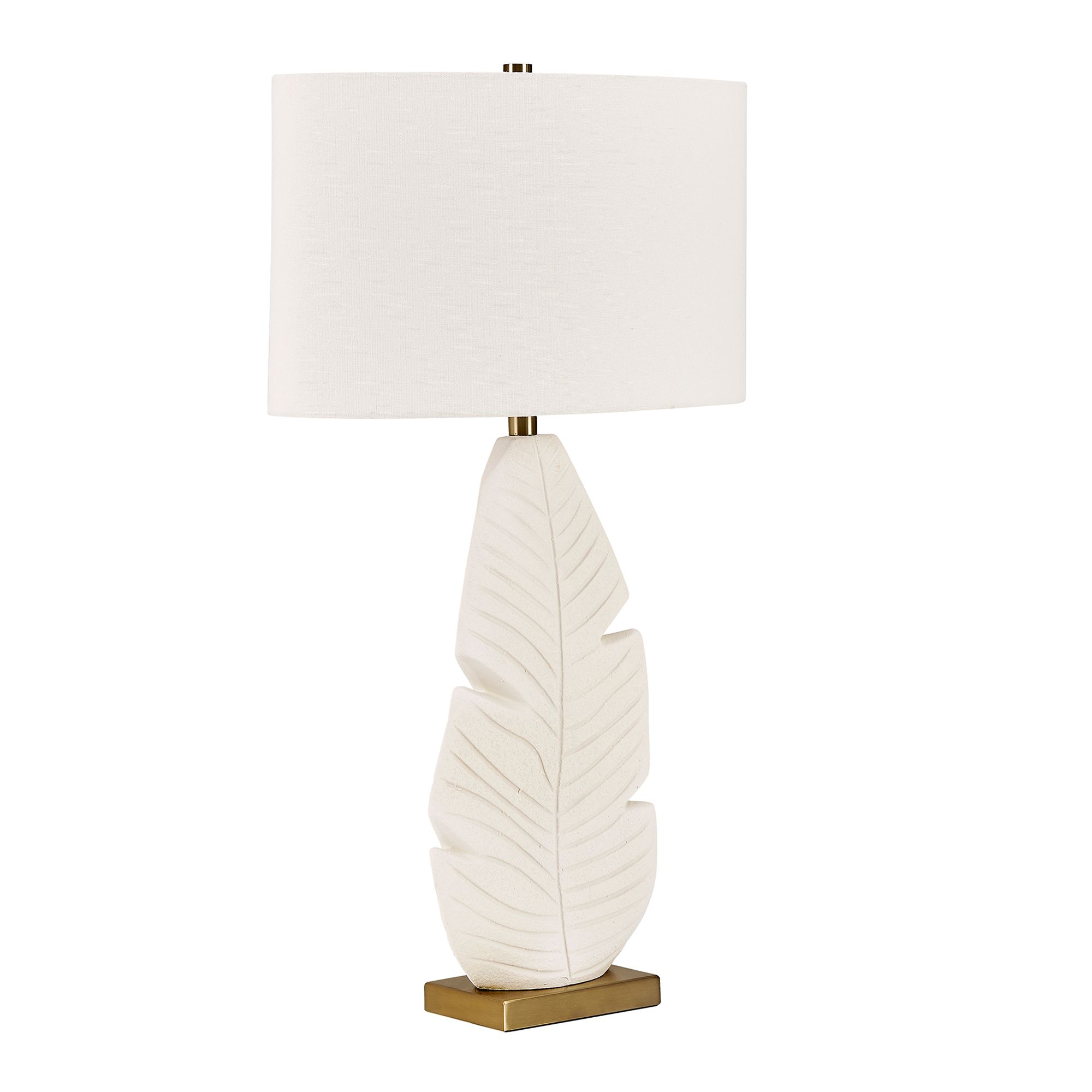Image 5 Uttermost Palm Leaf 31 1/4" White Ceramic Table Lamp more views