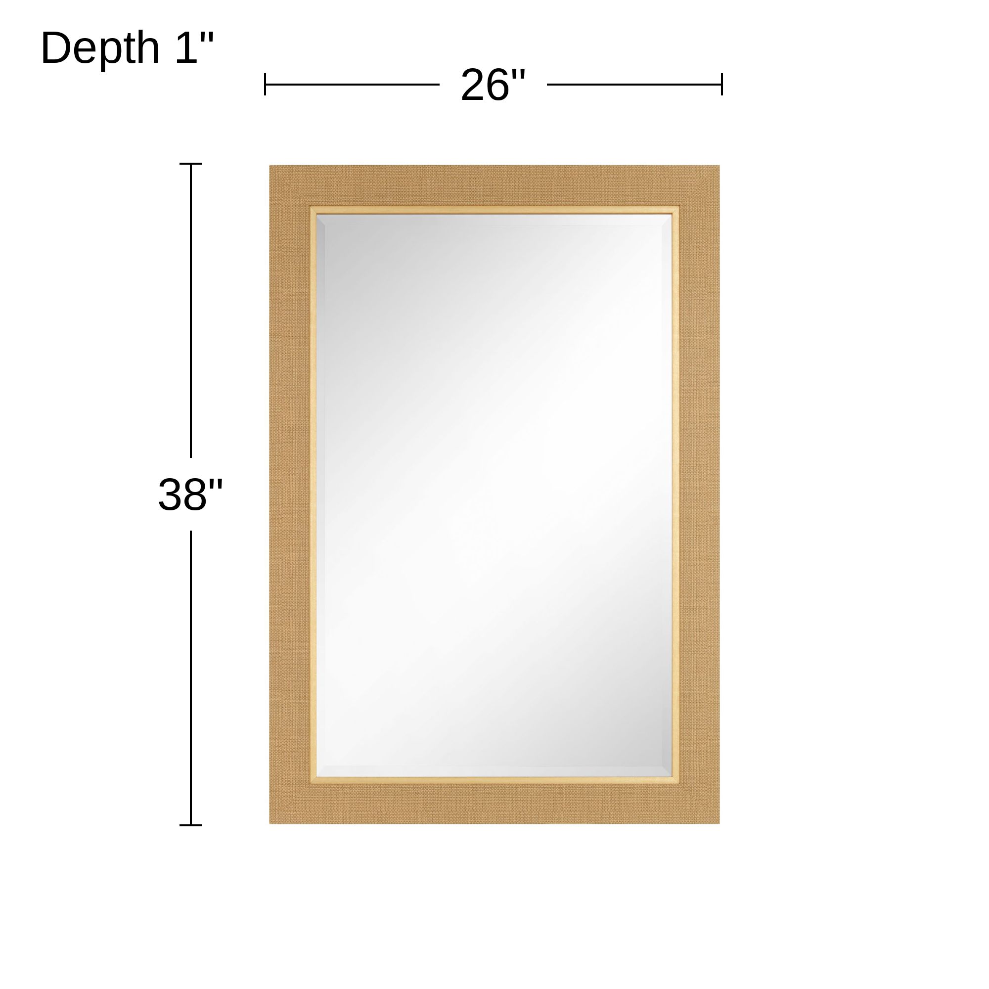 Uttermost Palmdale 26" x 38" Faux Rattan Rectangular Wall Mirror in scene