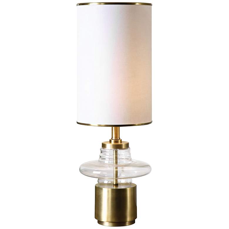 Image 1 Uttermost Palmyra Clear Glass Buffet Table Lamp