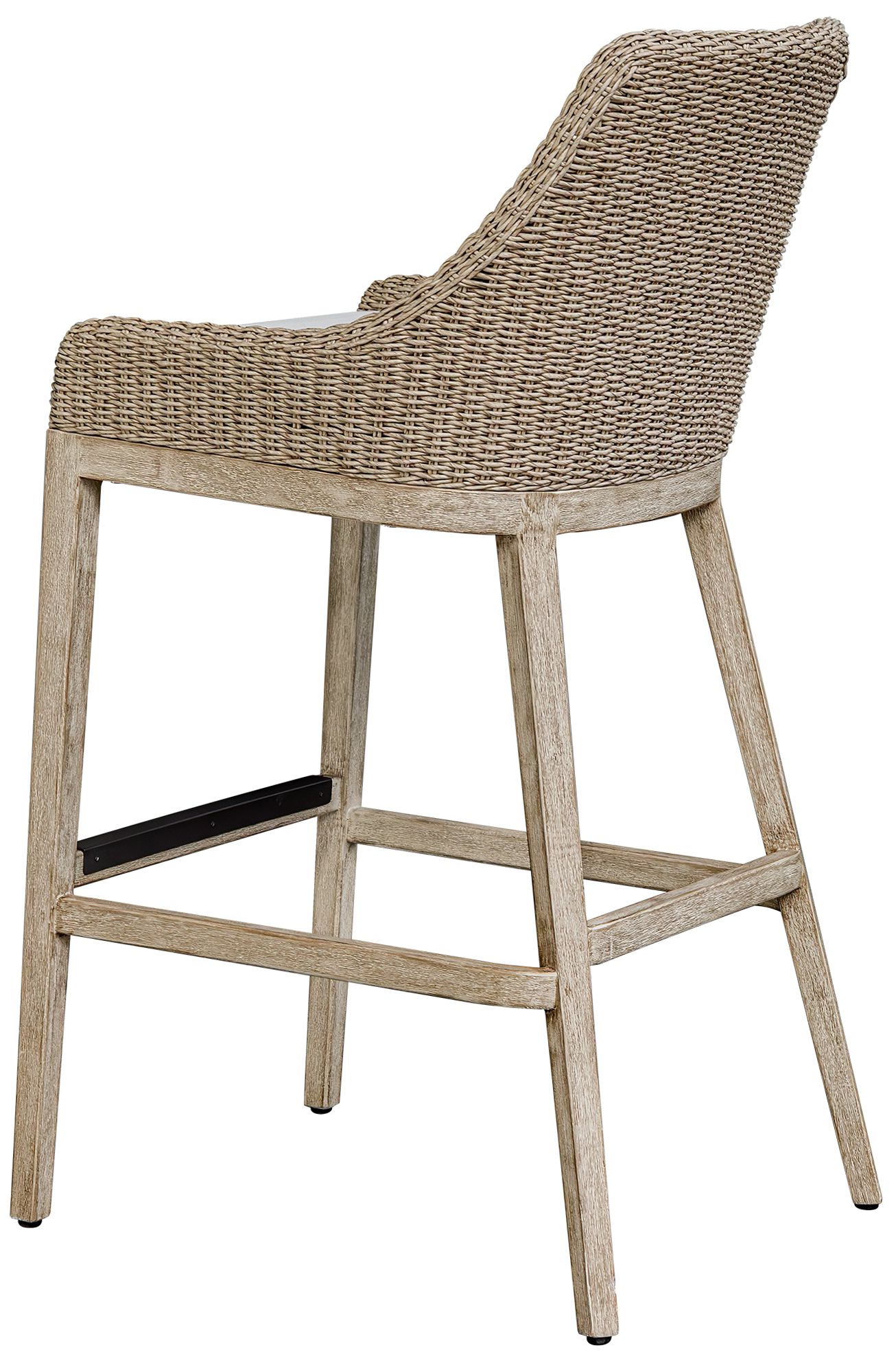 Image 4 Uttermost Paloma Wicher Cushioned Outdoor Bar Stool more views