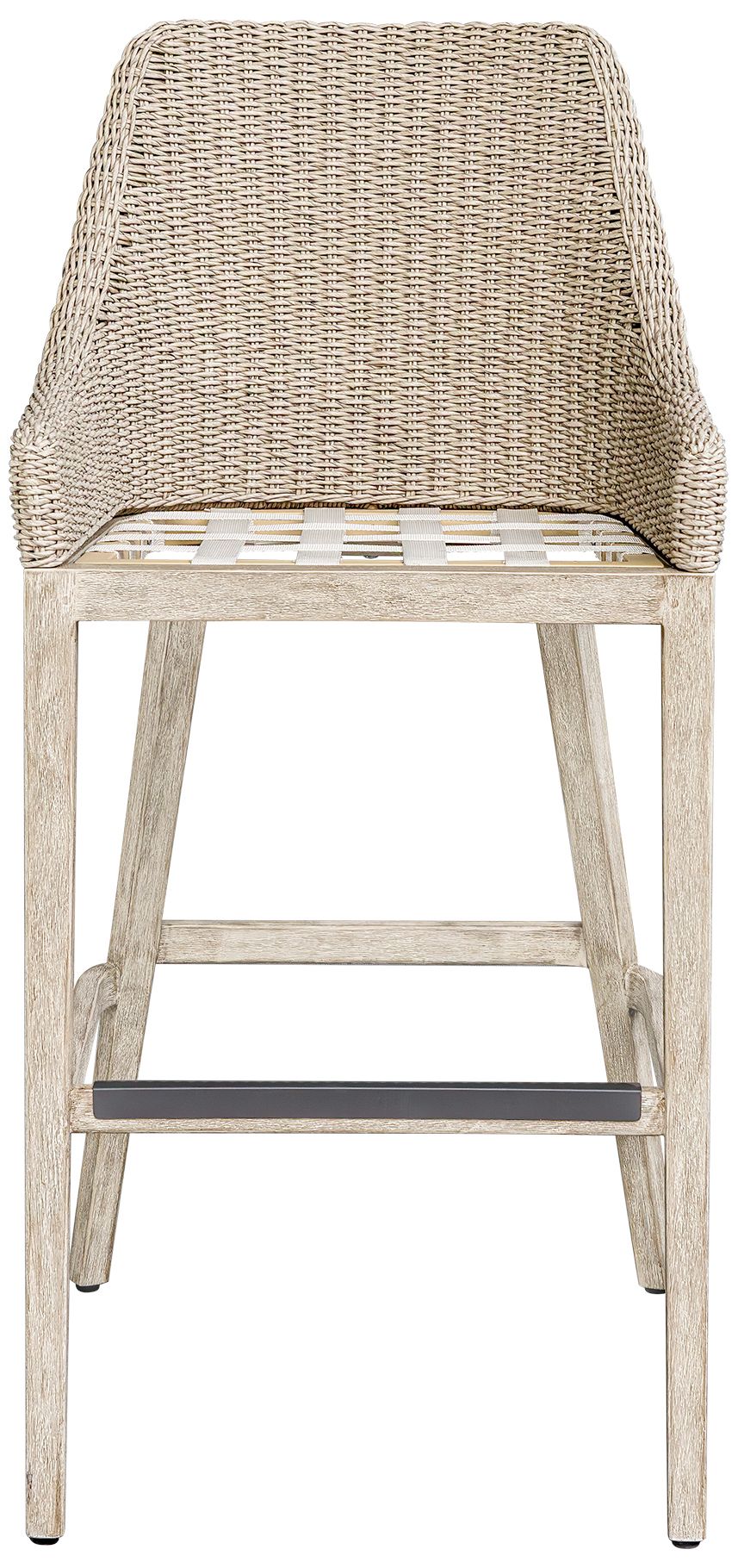 Image 5 Uttermost Paloma Wicher Cushioned Outdoor Bar Stool more views