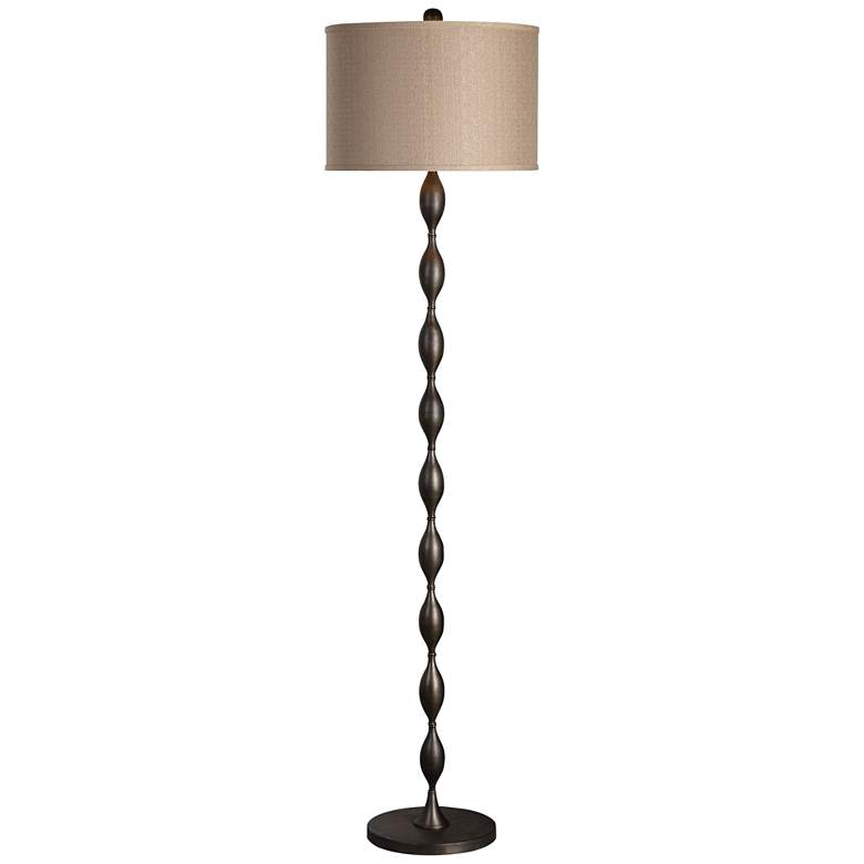 Image 1 Uttermost Pamlico Oxidized Bronze Stacked Oval Floor Lamp