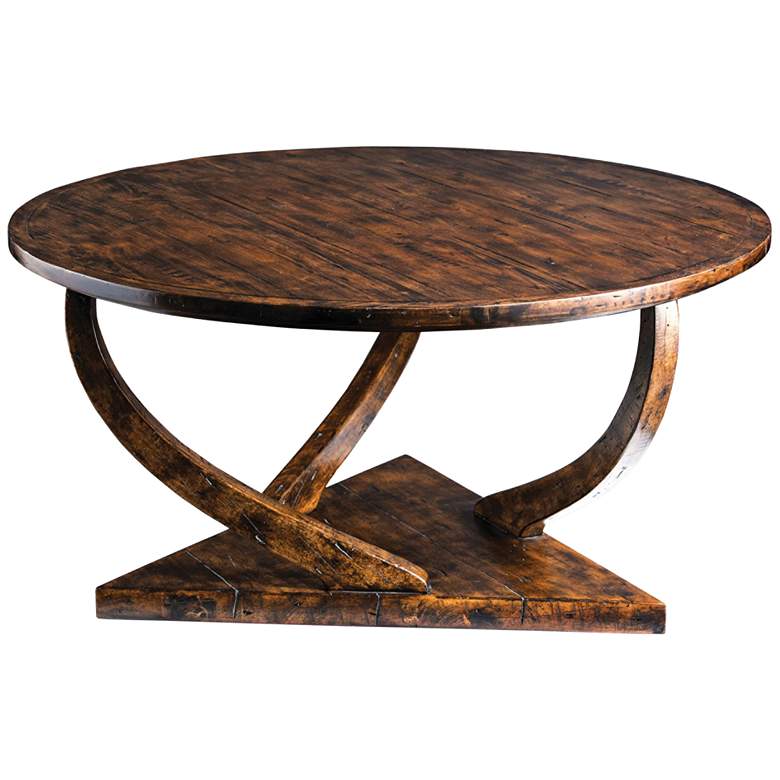 Image 1 Uttermost Pandhari Round Honey Wood Coffee Table