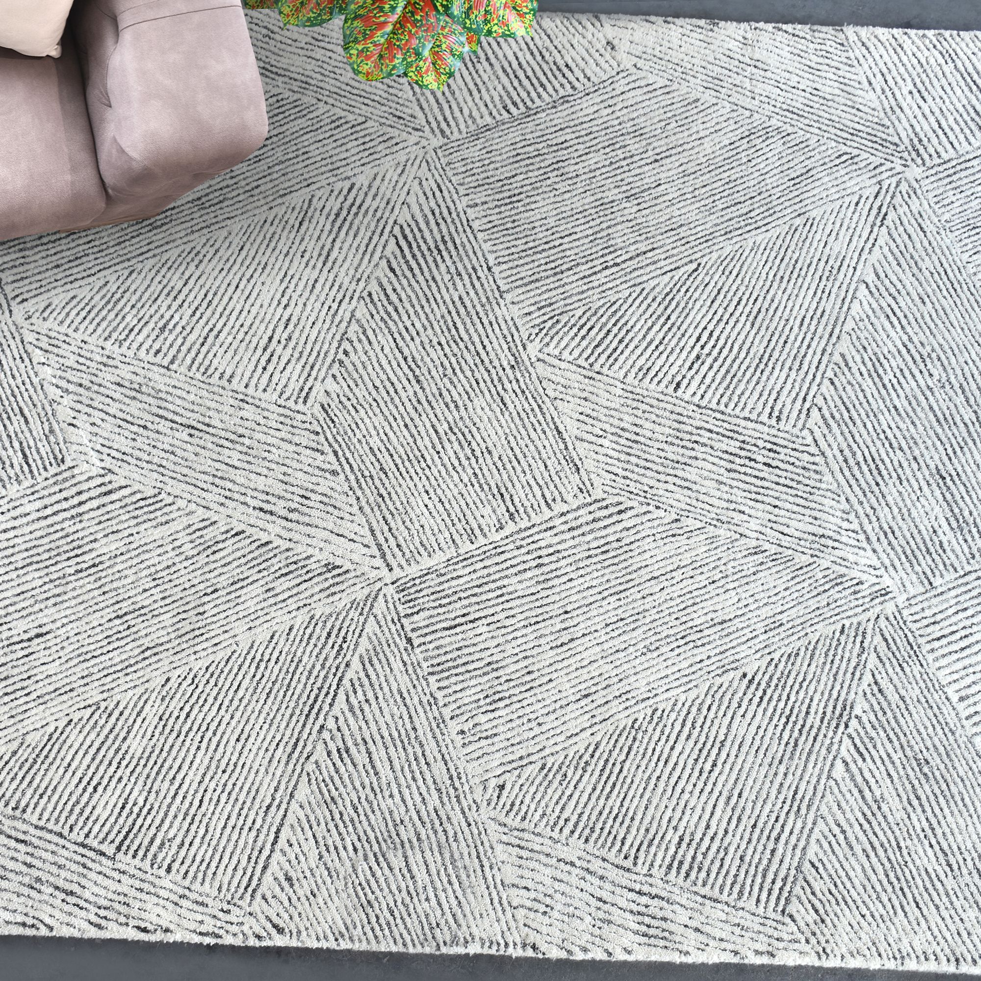 Image 2 Uttermost Paonia 6 X 9 Gray Area Rug more views