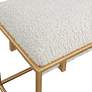Uttermost Paradox 23 1/2" Wide White Faux Shearling Small Bench