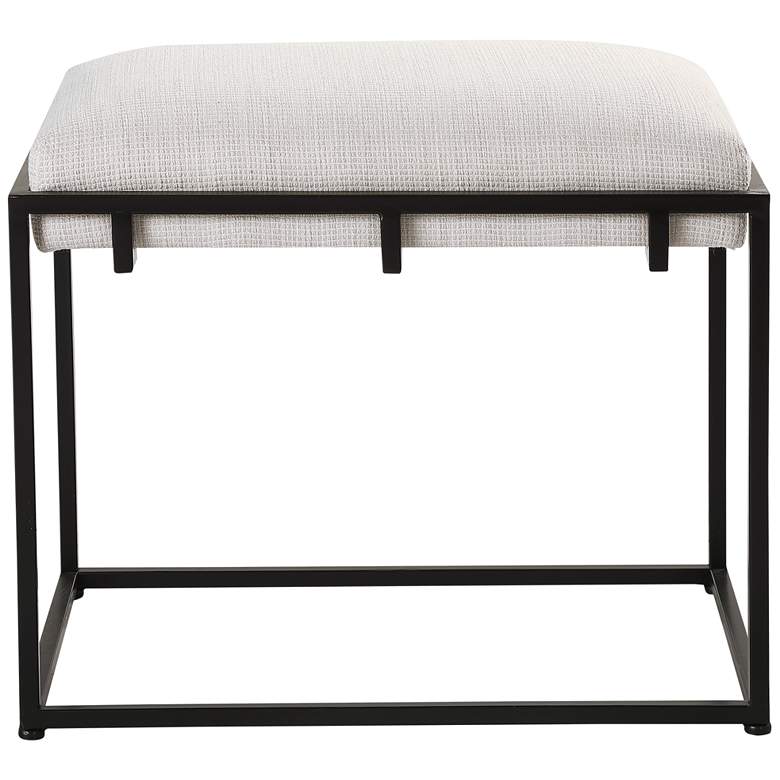 Image 2 Uttermost Paradox 24" Wide Matte Black and White Small Bench