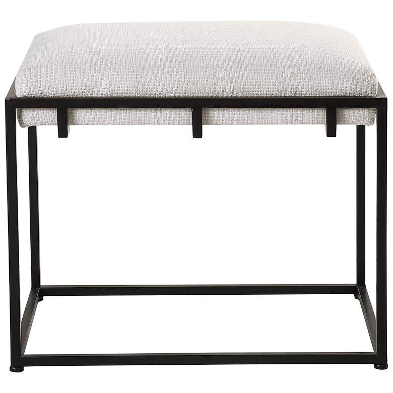 Image 2 Uttermost Paradox 24" Wide Matte Black and White Small Bench