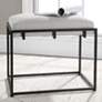 Uttermost Paradox 24" Wide Matte Black and White Small Bench