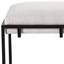 Uttermost Paradox 24" Wide Matte Black and White Small Bench