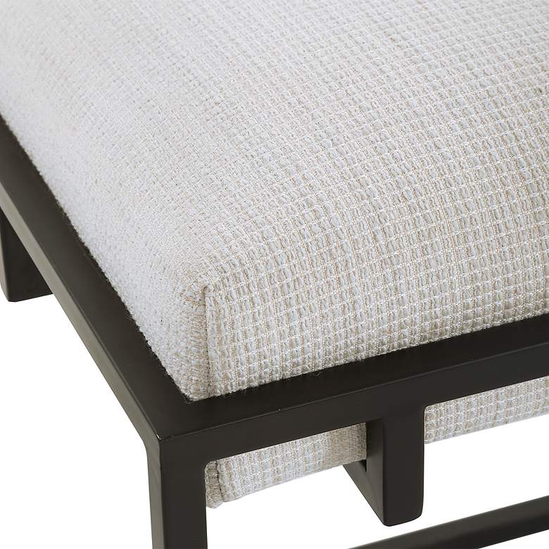 Image 5 Uttermost Paradox 24" Wide Matte Black and White Small Bench more views