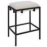 4_Uttermost Paradox 27" Matte Black Iron Counter Stool more views