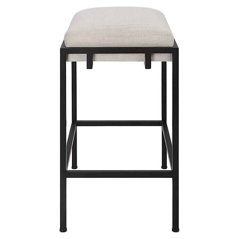 Image 5 Uttermost Paradox 27" Matte Black Iron Counter Stool more views