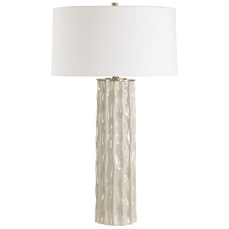 Image 3 Uttermost Parilli 35" Taupe Gray Ceramic Table Lamp more views