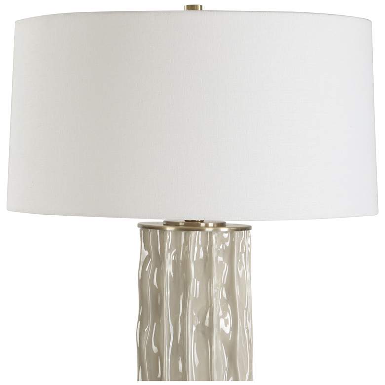 Image 4 Uttermost Parilli 35" Taupe Gray Ceramic Table Lamp more views