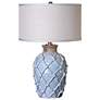 2_Uttermost Parterre 30" High Hammock Pale Blue Ceramic Table Lamp
