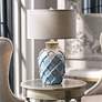 1_Uttermost Parterre 30" High Hammock Pale Blue Ceramic Table Lamp