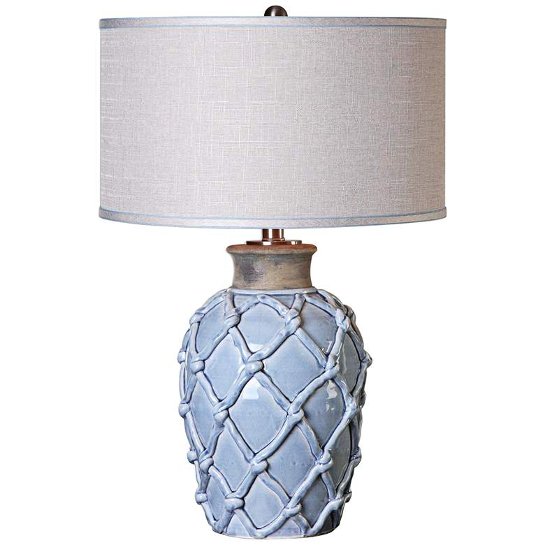 Image 1 Uttermost Parterre Hammock Pale Blue Ceramic Table Lamp