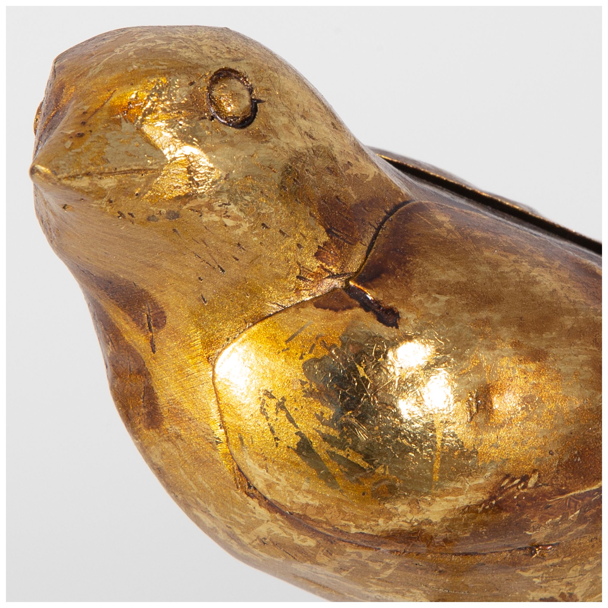 Uttermost Passerines 13" Antique Gold Leaf Bird Figurines Set of 2