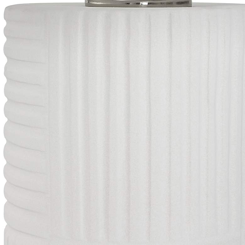 Image 3 Uttermost Patchwork 27 1/2" Satin White Ceramic Cylinder Table Lamp more views