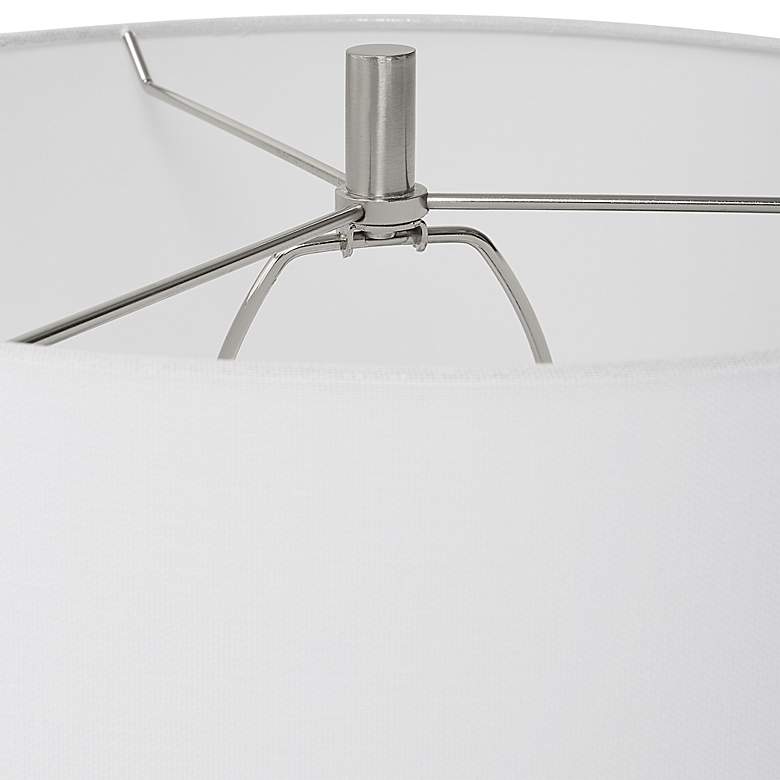 Image 4 Uttermost Patchwork 27 1/2" Satin White Ceramic Cylinder Table Lamp more views