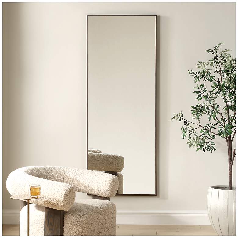 Image 1 Uttermost Patterson 72" High Bronze Framed Mirror