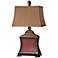Uttermost Pavia Aged Red Woven Texture Table Lamp