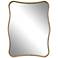 Uttermost Pavia Antiqued Gold 28" x 36" Curvy Vanity Wall Mirror