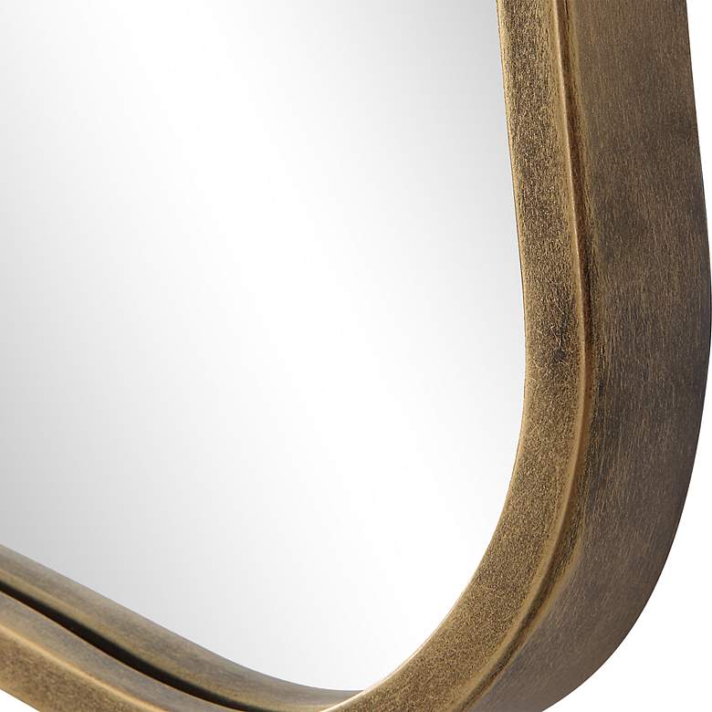 Image 6 Uttermost Pavia Antiqued Gold 28" x 36" Curvy Vanity Wall Mirror more views